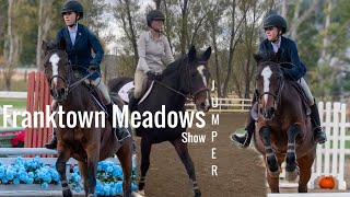 Franktown Meadows Jumper Show amp Schooling Kat Round Voiceovers [upl. by Annazor248]