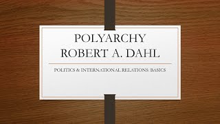 Polyarchy by Robert Dahl in Hindi and Urdu  What is Polyarchal Democracy Democracy Democratization [upl. by Fisken949]