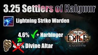 PoE 325 Div Altar  LS Warden  City Square T16 Harbinger Strat [upl. by Ileak442]