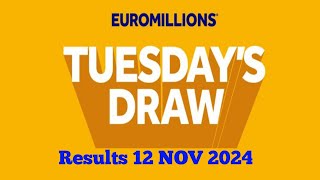 Euromillions draw live results 12 November 2024  euromillions live tonight [upl. by Immac]