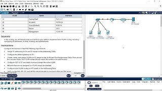 121 Packet Tracer  InterVLAN Routing Challenge [upl. by Esinereb]