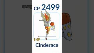 1 HP Cinderace Destroy Grunt Badly in pokemongo [upl. by Cox]