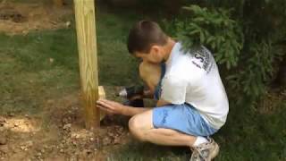 Installing a Backyard Privacy Fence [upl. by Eemyaj608]