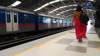 When a metro entering the Shahid Khudiram for Briji metro railway station  kolkata metro rail 2022 [upl. by Nileuqay]