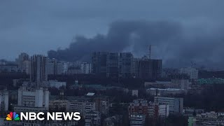 Explosions and smoke seen across Kyiv as Russia launches massive air attack [upl. by Lyford]