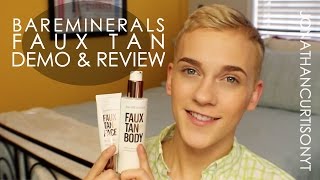 bareMinerals Faux Tan ReviewDemo  JonathanCurtisOnYT [upl. by Jerol524]