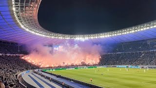 Hertha BSC  1FC Magdeburg  Choreo Pyro Stimmung 16022024 [upl. by Letnahs]