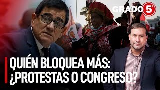 Quién bloquea más ¿Protestas o Congreso  Grado 5 con René Gastelumendi [upl. by Ieso]