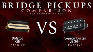 DiMarzio X2N vs Seymour Duncan JB SH4  Passive Bridge Guitar Pickup Comparison Tone Demo [upl. by Alaaj]