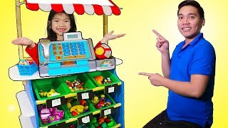 Emma Pretend Play as Toy Store Cashier [upl. by Anoed569]