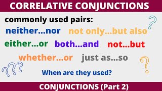 Correlative conjunctions Paired conjunctions [upl. by Florette300]