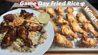 Game Day Fried Rice and Chicken Wings [upl. by Aicemat]