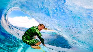 PERFECT BARRELS AT BANZAI PIPELINE POINT OF VIEW [upl. by Irual]