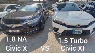 Honda Civic 11th Gen Vs 10th Gen Orial Detail Review  Comparison amp Difference [upl. by Imoian320]