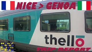 THELLO REVIEW  1ST CLASS  NICE TO GENOA  FRENCH ITALIAN TRAIN TRIP REPORT [upl. by Nah17]