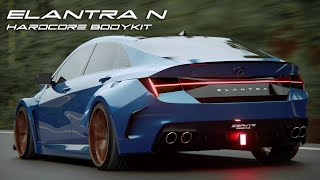 Hyundai ELANTRA N 2023 Hardcore Bodykit Concept by Zephyr Designz [upl. by Yrahca978]