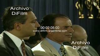 Carlos Menem lanzamiento de vuelos espaciales desde Cordoba 1996 [upl. by Haelem]