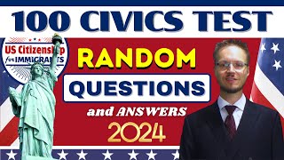 New 100 Civics Questions and Answers  US Citizenship Interview 2024  N400 Naturalization [upl. by Chrisy]