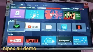 nipex led tv chaina demo miracast [upl. by Aerdnac]