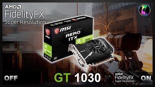 Nvidia GT 1030 with AMD FSR  Can AMDs FSR save the GT 1030  Review amp Benchmark [upl. by Kimitri]