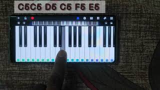 Happy Birthday to you piano tutorial notes 🎼🎹 [upl. by Dosia]