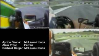 Senna vs Prost vs Berger  Jerez 1990 [upl. by Ranzini881]