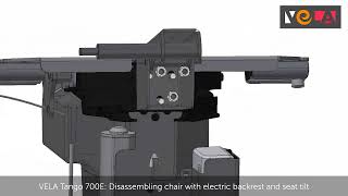 Disassembling chair with electric backrest and seat tilt  VELA Tango 700E [upl. by Tamarah]