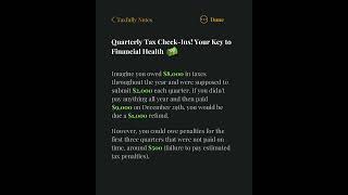 Quarterly Tax CheckIns 💰 [upl. by Remlap]