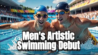 Men Make a Splash in Artistic Swimming olympics at Paris 2024 [upl. by Einot]