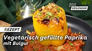 Rezept für vegetarisch gefüllte Paprika mit Bulgur  AOK [upl. by Sidras447]