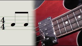 Beats quot1 andquot  Pickstyle on the Bass Guitar Practice Track Number 4 [upl. by Irolam]