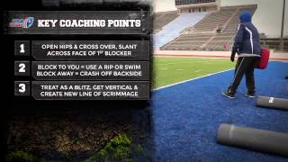 Defensive Line Drill Long Stick Drill Gary Salgado [upl. by Boice785]