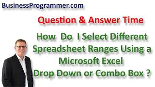 How To Select A Range From An Excel Dropdown List [upl. by Issim]