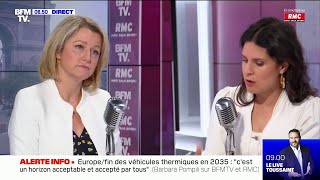 Barbara Pompili ministre de la Transition écologique était linvitée de Bourdin Direct sur RMC [upl. by Tihor]