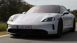 New 2025 Porsche Taycan 4S in Ice Grey Metallic  Exhaust Sound Driving Exterior and Interior [upl. by Lolande]