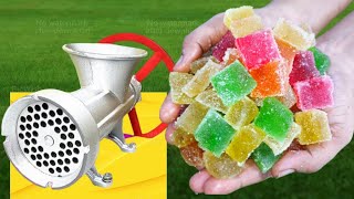 New Experiment Colorfull hard jelly vs MEAT GRINDER NEW VIDEO ASRM [upl. by Wightman]