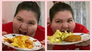 MANGIO PRIMO SECONDO E CONTORNO MEGA EATING SHOW MUKBANG ITA [upl. by Kylah162]