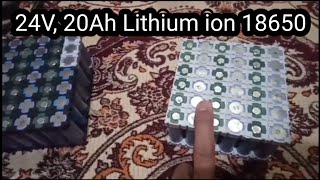 24V 6S lithium ion battery making process stepwise 20Ah capacity verified ecycle [upl. by Ikiv]