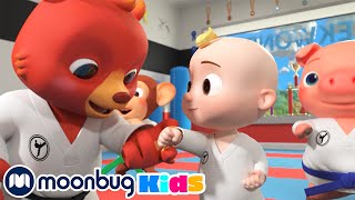 Taekwondo Song  Sing Along  CoComelon  Moonbug Literacy [upl. by Nednal]