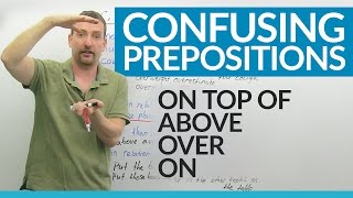 Prepositions in English ABOVE OVER ON ON TOP [upl. by Arakahs]