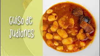 Judiones al estilo del cefe Receta casera  Guiso de judías blancas en 15 minutos [upl. by Kirkwood913]