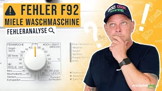 Miele Waschmaschine Fehlermeldung F92 [upl. by Dalenna]