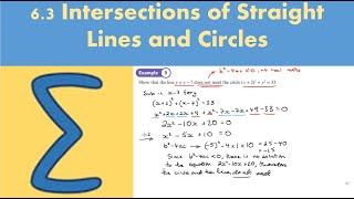 63 Intersections of Straight Lines and Circles PURE 1 Chapter 6 Circles [upl. by Mathre]