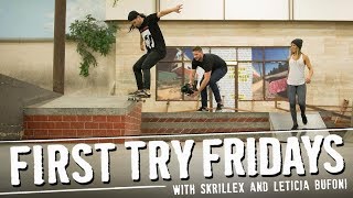 Skrillex Gets Challenged To A First Try Fridays At The Berrics [upl. by Nazarius530]