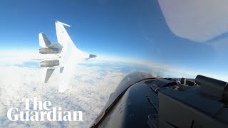 US military releases footage showing Russia fighter jet in unsafe manoeuvre near Alaska [upl. by Hudis889]