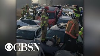 Dozens injured in 69car pileup on Virginia highway [upl. by Scevor]