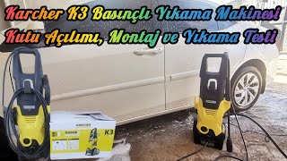 Karcher K3 Basınçlı Yıkama Makinesi Kutu Açılımı Araç Yıkama Testi [upl. by Bellina]