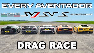 EVERY Lamborghini Aventador DRAG RACE [upl. by Sennahoj252]