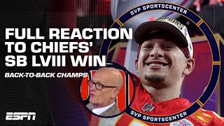 FULL REACTION to the Kansas City Chiefs becoming BACKTOBACK SUPER BOWL CHAMPIONS 🏆  SC with SVP [upl. by Yenahpets977]