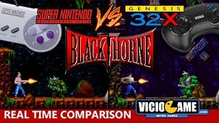 🎮 Blackthorne SNES Vs Sega 32X Real Time Comparison [upl. by Alletsirhc]